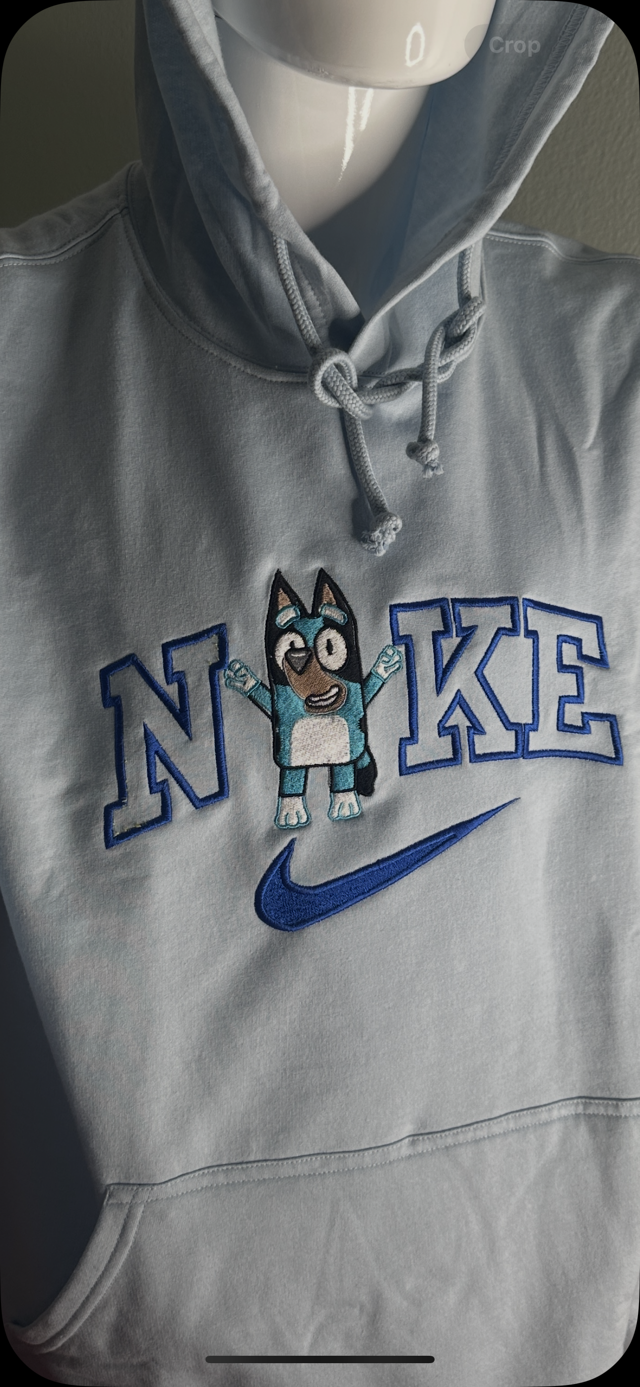 Custom blue hoodie