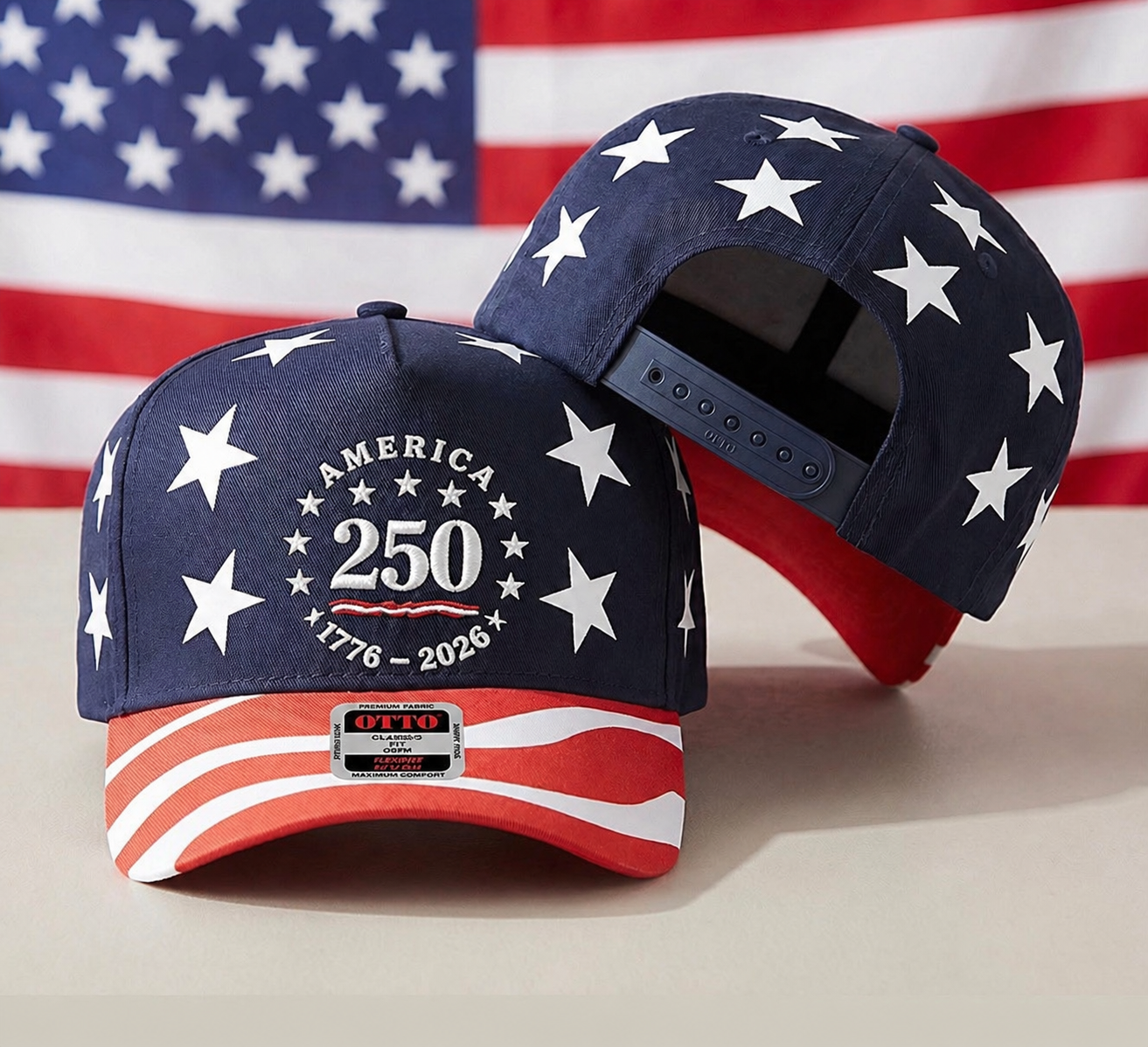 America 250th Anniversary Patriotic Hat (1776–2026) 🇺🇸